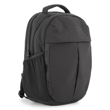 BOSS Backpack o mochila para niño y adolescente ovalada color negro pequeño al tono